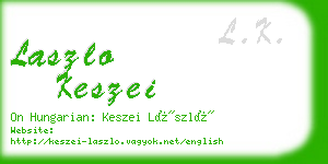 laszlo keszei business card